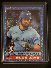🔥Nathan Lukes 2025 Topps Heritage High Number #601 Light Blue Sparkle Blue Jays