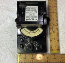 Vintage Fold Out Weston A.C. Voltmeter Model 330 Black Bakelite Case Very Clean