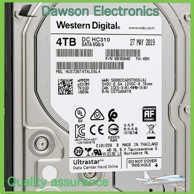 HUS726T4TALE6L4 NEW WD Ultrastar DC HC310 4TB HDD 3.5'' 7200RPM SATA 256MB Cache