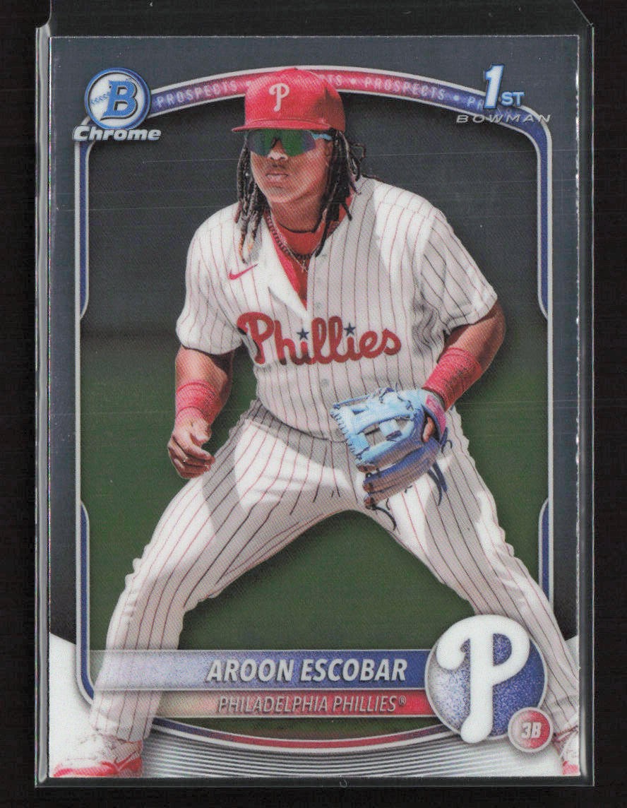 2025 Bowman Chrome Prospects #BCP-65 Aroon Escobar Philadelphia Phillies