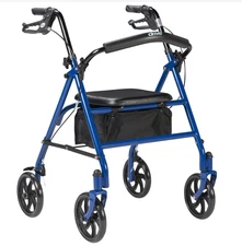 Drive Walker New Adjustable Folding 8" Wheels