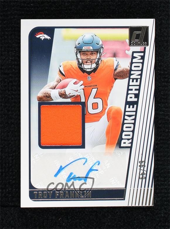 2024 Panini Donruss Rookie Phenom 65/99 Troy Franklin Rookie Relic Auto RC