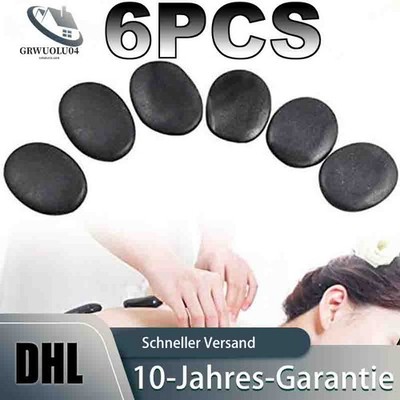 Hot Stone Massage Set Basalt Spa Massagesteine Wellness Lavasteine 8 x 6cm DE