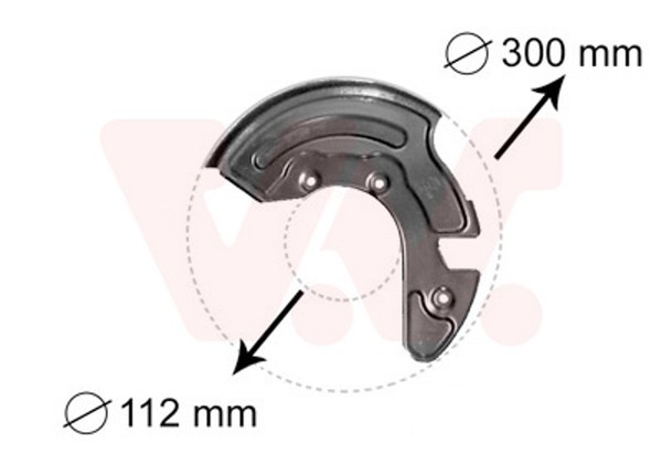 Van Wezel Spritzblech Bremsscheibe 0323372 FüR B5 Passat 3B2 Vw 3B6 A4 A6 Skoda-image