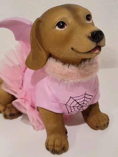 Humane Society Halloween Weiner Dog Chihuahua Pink Bat Wings Costume Spooky NEW - Picture 4 of 5