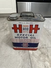 Antique 2 Gallon Champlin H&H Motor Oil Tin Can Vintage Gas Advertising