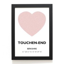 A4 PRINT - Touchen-end, Berkshire - Word Heart Design - SU8776