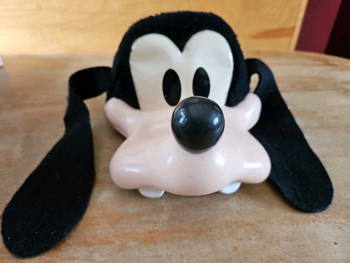 Vintage Disney Parks Goofy Snap Back Hat Plastic Hard Face Made In USA