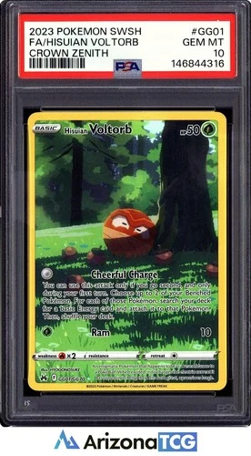 Pokemon 2023 Hisuian Voltorb GG01 Galarian Gallery Crown Zenith GEM MINT PSA 10