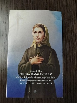 Teresa Manganiello, Servant of God, Holy Card, Relic, Pietradefusi 