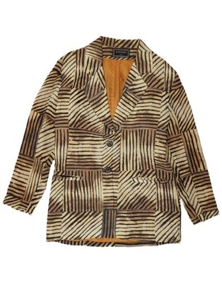 Sandro Damen Blazer Jacke gemustert 2 Knopf IT 42 mittelbraun gestreift BZ07