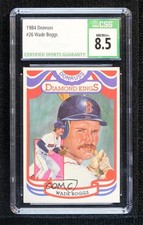 1984 Donruss Diamond Kings Wade Boggs (Perez-Steele on Back) CSG 8.5 HOF 0rd2
