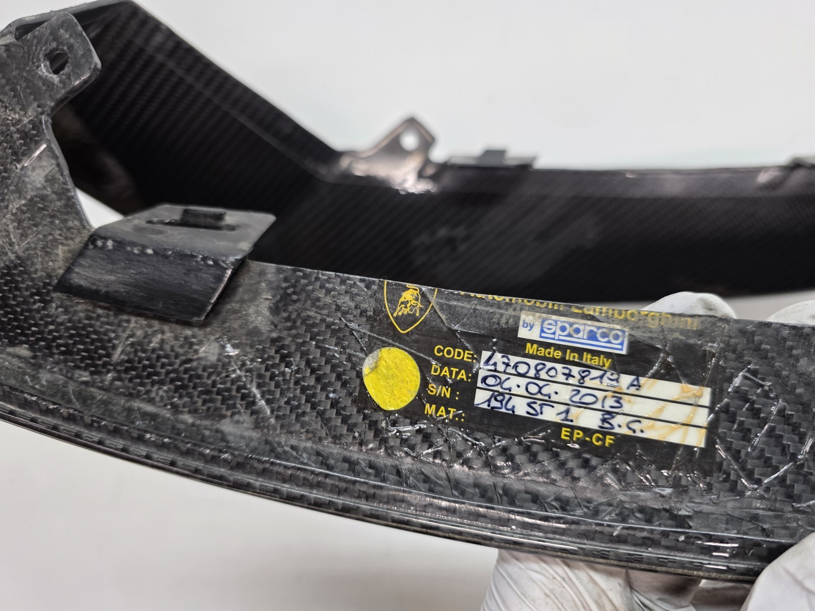 LAMBORGHINI AVENTADOR LP700 DRIVER LEFT SIDE CARBON GRILL SURROUND TRIM OEM 