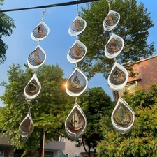 Water Droplets Bird Scare Discs Set-Highly Reflective Double-Sided Bird