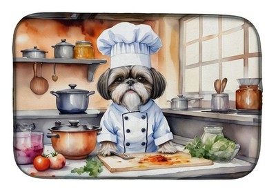 Shih Tzu The Chef Dish Drying Mat Absorbent Dish Drying Mat Pad for Kitchen