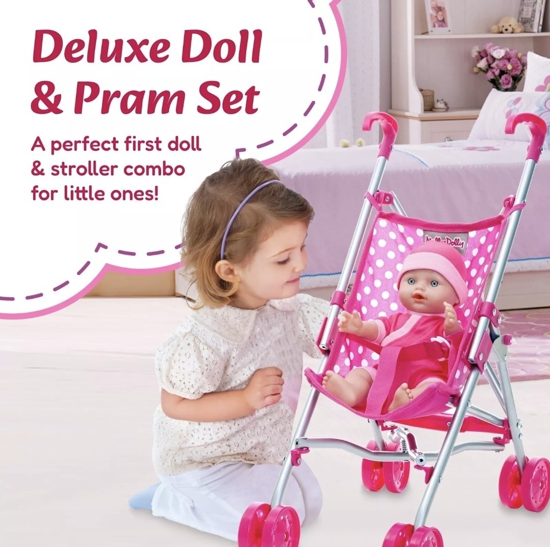 Molly Dolly Collapsible Dolls Highchair with Feeding Tray for sale