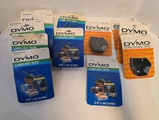VTG LOT OF 12 Dymo Labeling Tape 3/8" x 144" NEW 4 Yrds Multi-colors Embossing 