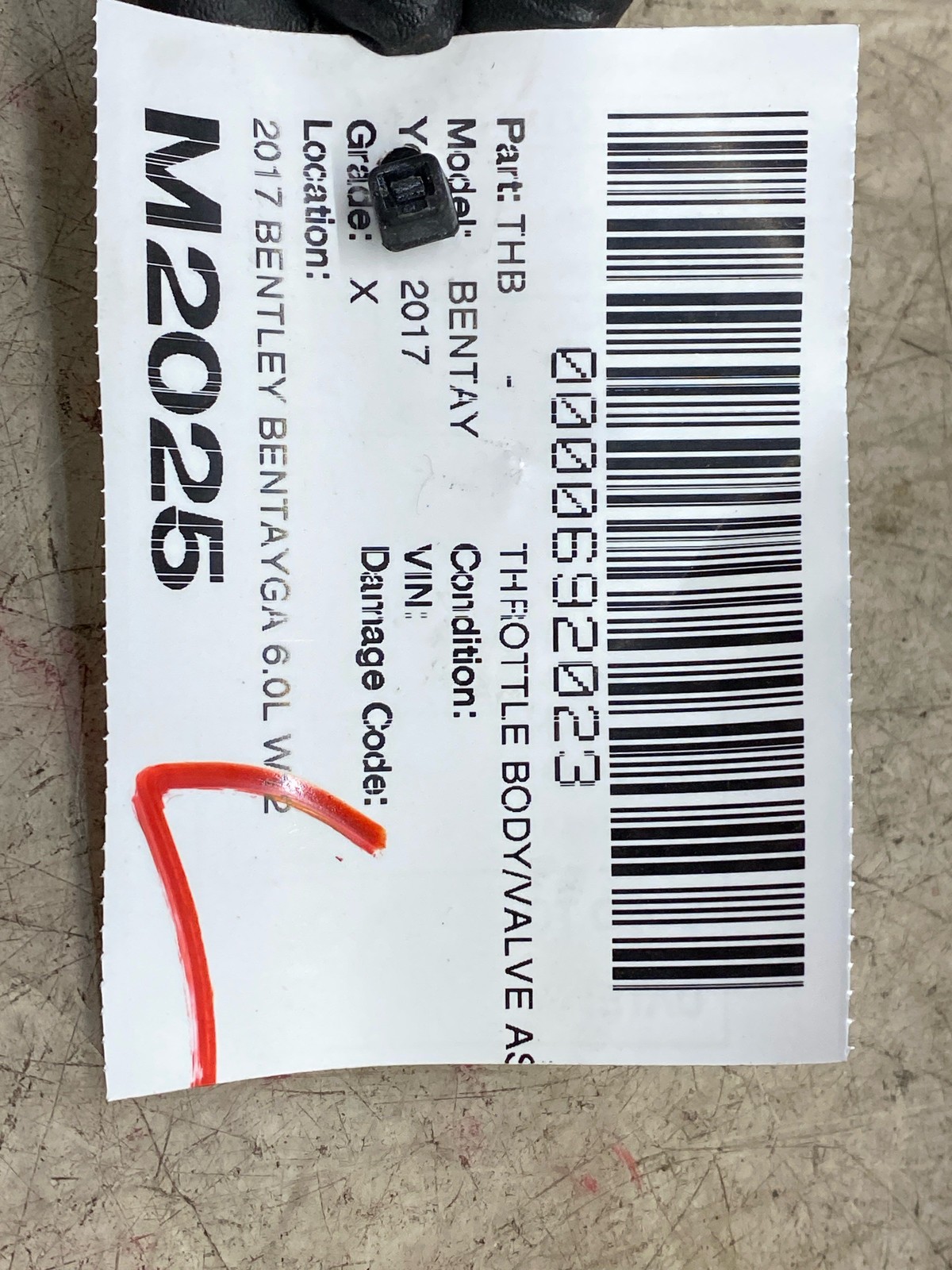 2017 BENTLEY BENTAYGA 6.0L W12 INTAKE THROTTLE VALVE BODY *35K MILES* 07P133062A