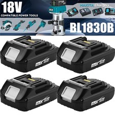 2-4Pack For Makita 18V 3.0Ah LXT Lithium-Ion BL1830B BL1850B BL1860B Battery LED
