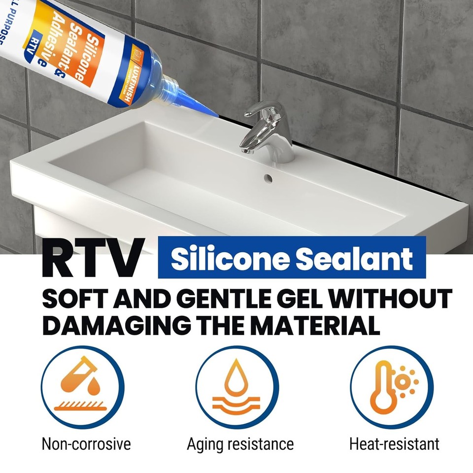 RTV Silicone Sealant Adhesive – 100% Waterproof Caulk for Black | eBay