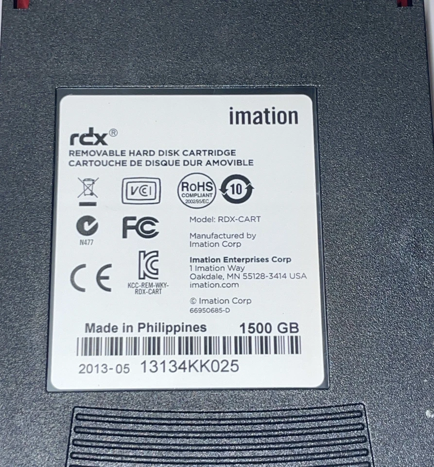 RDX Imation RDX 1,5TB 1500GB Data Cartridge - Image 4 of 4