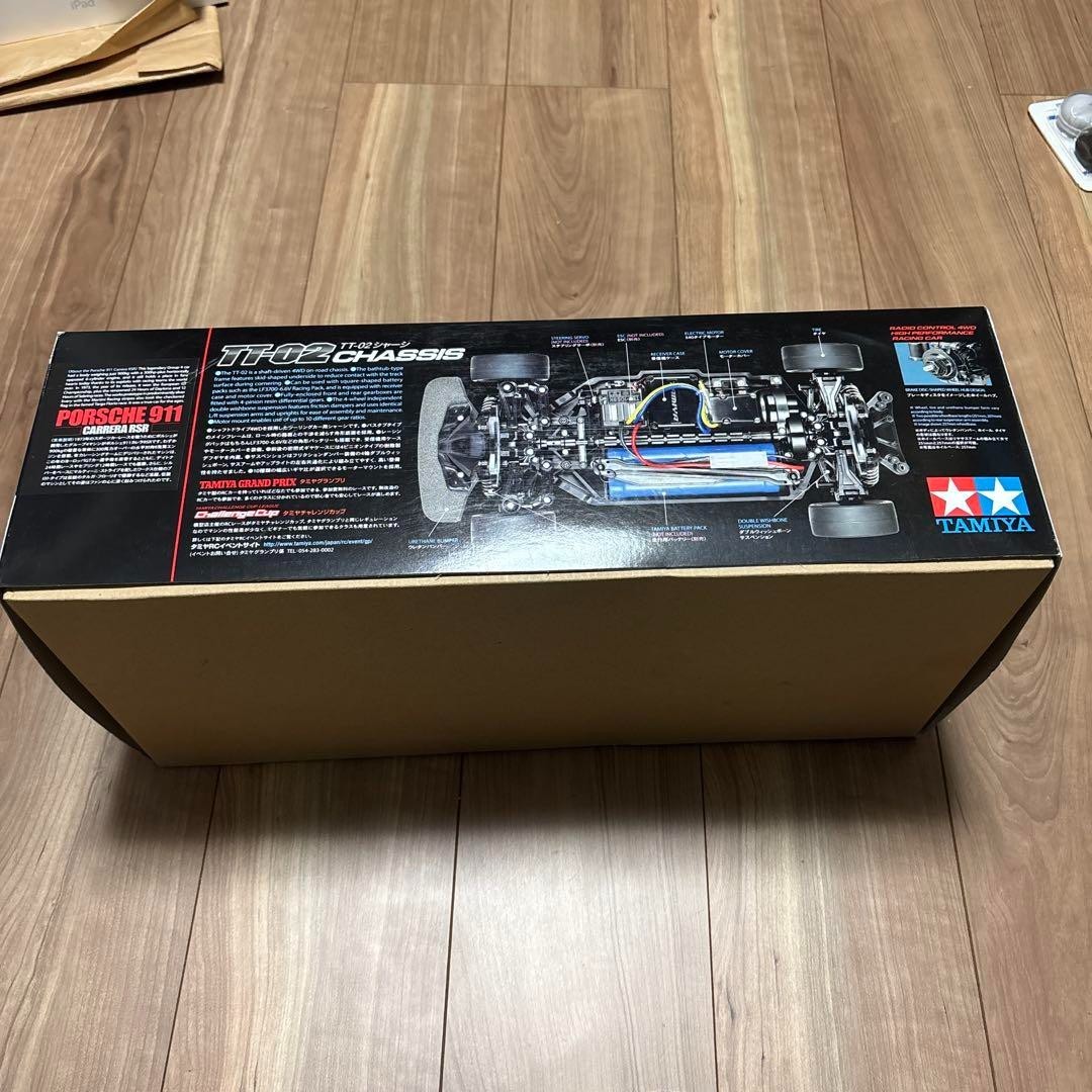 Tamiya 1/10 RC No.571 Porsche 911 Carrera RSR TT-02 Chassis On