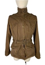 Barbour L77 Flyweight Cera Amelia Encerada Damas Chaqueta con Cinturón Talla UK 12 US 8