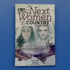 Autographed 2015 CMT & Covergirl Concert Poster Jana Kramer & Kelsea Ballerini