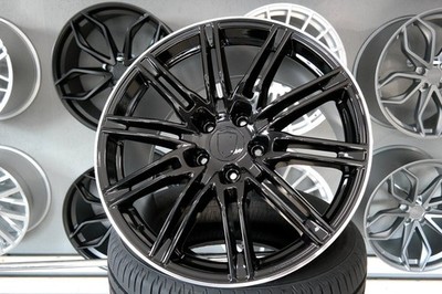 4x R18 Inch 5x130 Turbo III Style Black +Polished Lip Wheels: Fits Für Cayenne