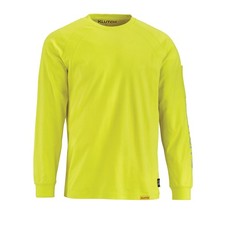 Klutch Flame-Resistant Long-Sleeve T-Shirt, Yellow, Small, CAT 2 FR Shirt, ATPV