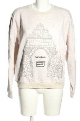 NANUSHKA Sweatshirt Damen Sweat wollweiß-schwarz Casual-Look