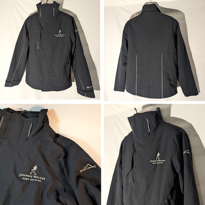 Eddie Bauer Johnnie Walker Scotch Whisky  Coat Size Small, Black