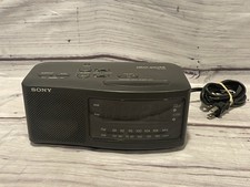 Sony Dream Machine ICF-C740 AM/FM Clock Radio Dual Alarm Black Works Great