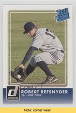 2016 Panini Donruss Rated Rookies Rob Refsnyder Robert Refsnyder #34 READ 0b5