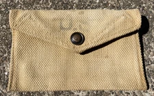 WW2 US ARMY M1942 FIRST AID BANDAGE CARRY POUCH OD#3 Field Gear BRITISH MADE