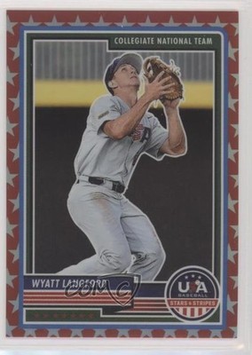 2023 Panini USA Baseball Stars & Stripes Red Prizm 4/149 Wyatt Langford #85 1n9