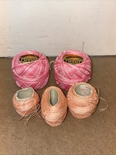 Bundle x 5 Pink Crochet Cotton - Twilleys 6 Random Pink Dye 25 Coats Dye 8918