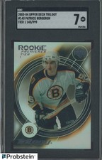 2003-04 Upper Deck Trilogy Hockey Tier 1 #143 Patrice Bergeron RC /999 SGC 7