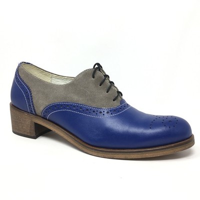 Girotti Oxfords Clogs Shoes Womens Size 10-10.5 US 41 EU Blue Gray Leather