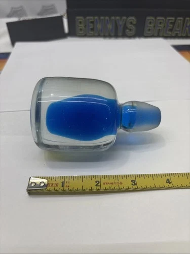 Blenko Glass Stopper - Turquoise 6934