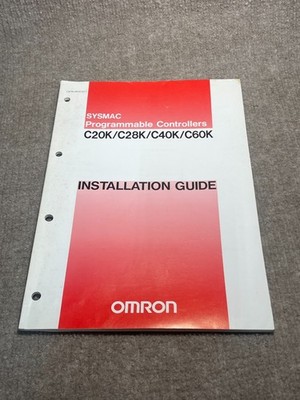 OMRON Sysmac C20K/C28K/C40K/C60K Programmable Controllers Installation Guide