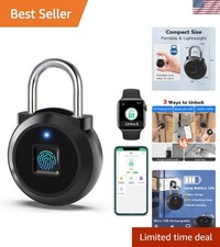 Fingerprint Lock, Gym Locker Lock with Fingerprint Bluetooth APP, Biometric F...