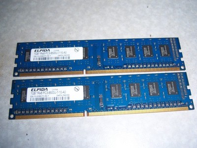 ELPIDA (Japan) 1 GB 1Rx8 PC3-8500U-7-10-A0 Memory (RAM)