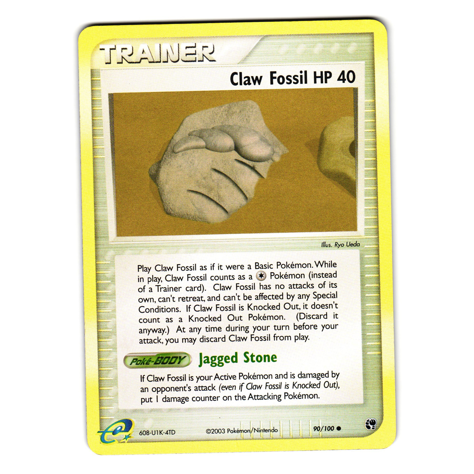 CLAW FOSSIL 90/100 REVERSE HOLO EX SANDSTORM POKEMON TCG