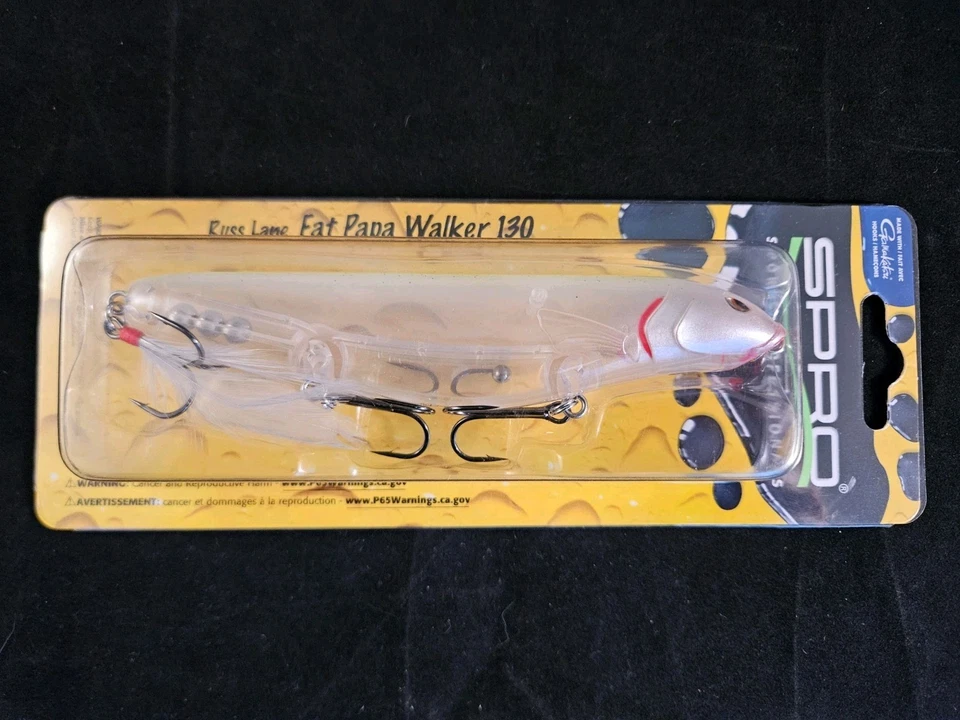 3 señuelos de pesca SPRO Russ Lane Fat Papa Walker 130 Topwater, 3 colores, lote 2 Foto 3 de 4