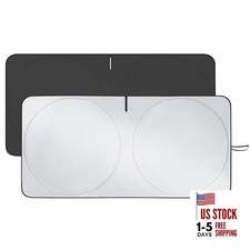 Car Windshield Sun Shade Easy to Install, Double Layer Design, Blocks X-Large