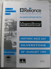SILVERSTONE 28 Aug 1995 Historic Race Day Motorsport Official Programme