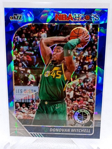 2019-20 Panini Hoops Premium Stock Blue Ice Prizm Donovan Mitchell