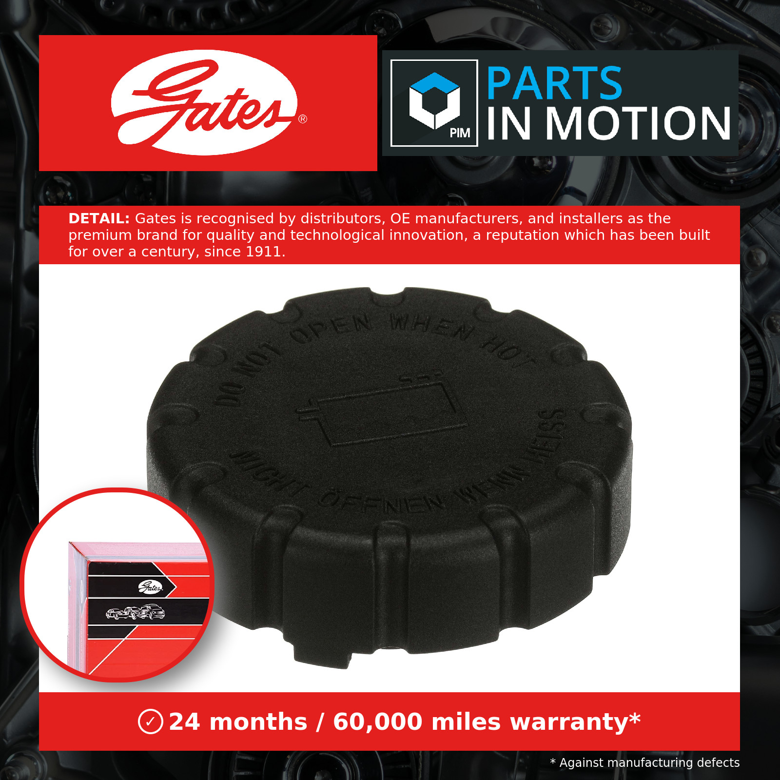 Radiator Cap fits MERCEDES GLA200 H247, X156 1.3 1.6 2.2D 2013 on Gates Quality - Image 7