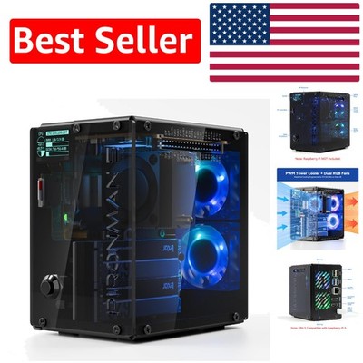 Advanced Pironman 5-MAX PC Case: Dual NVMe Slots, AI Ready, RGB Cooling System